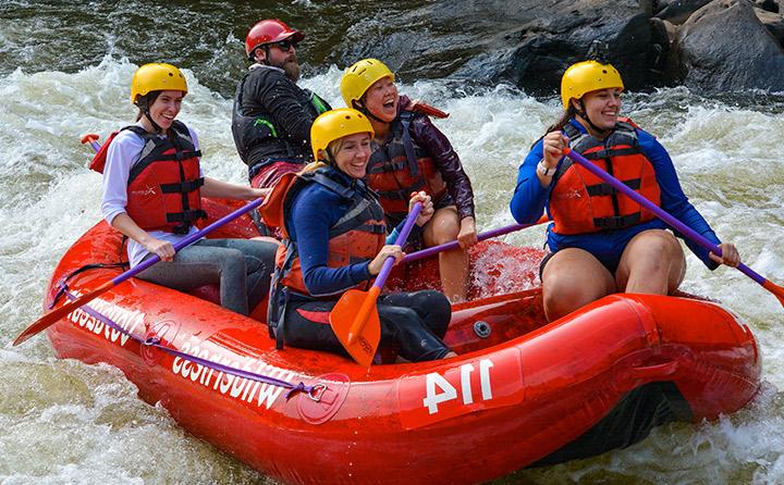 Image of Students Whitewater Rafting